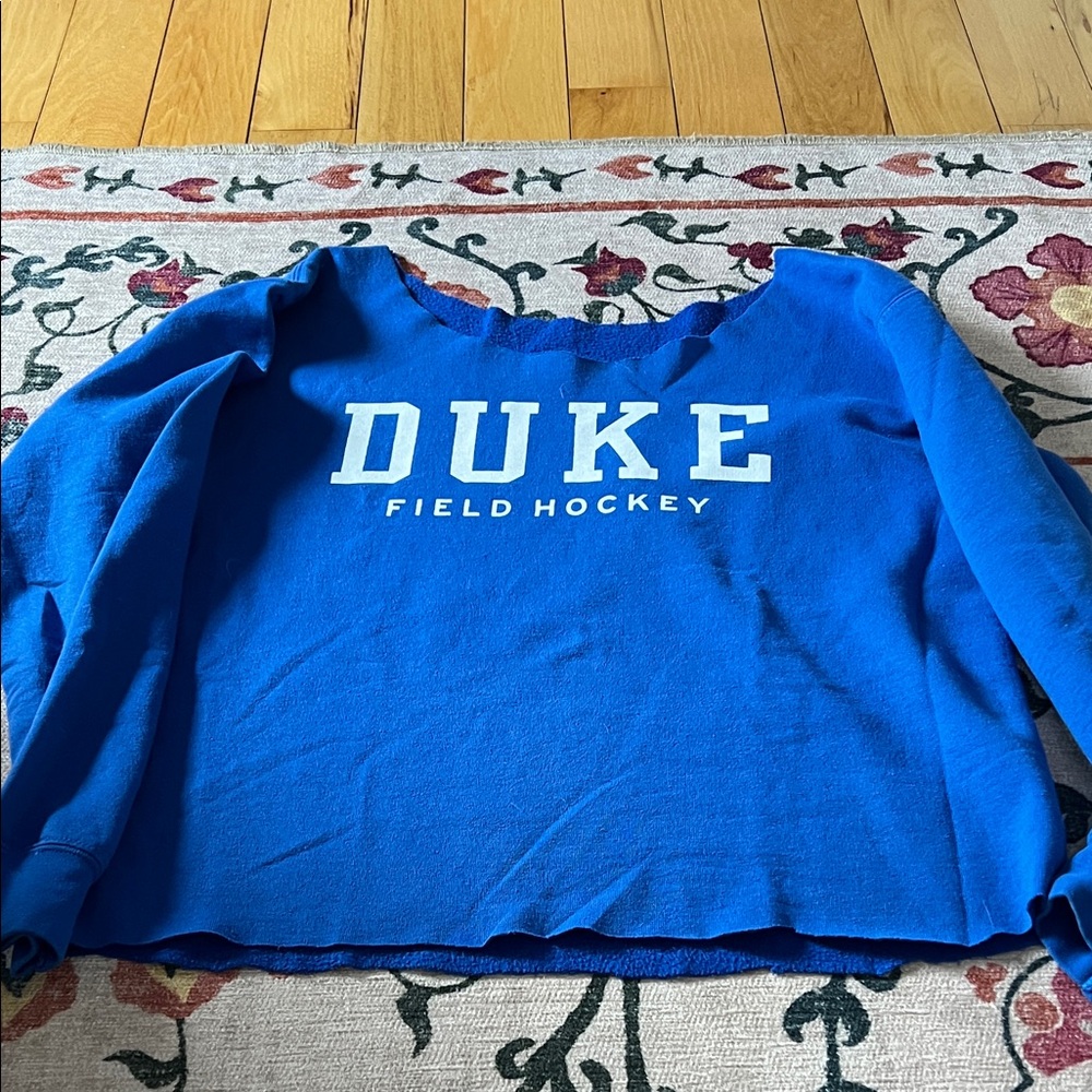 Blue Duke Field Hockey Sweatshirt -cropped and cut